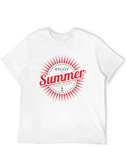 Summer Holiday Graphic T-Shirt - Black