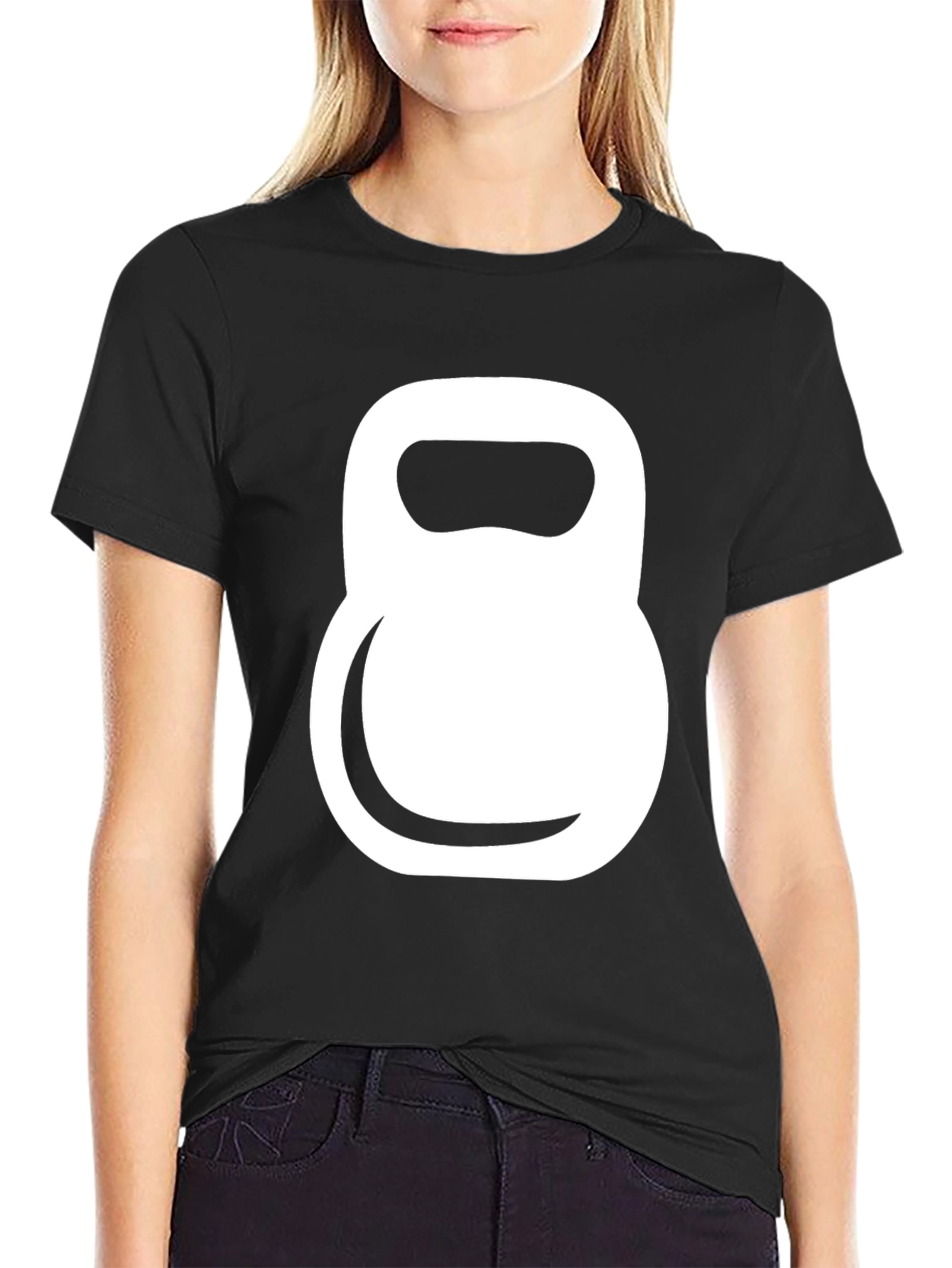 Kettlebell Graphic Tee - Black Cotton Gym Shirt