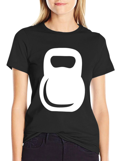 Kettlebell Graphic Tee - Black Cotton Gym Shirt