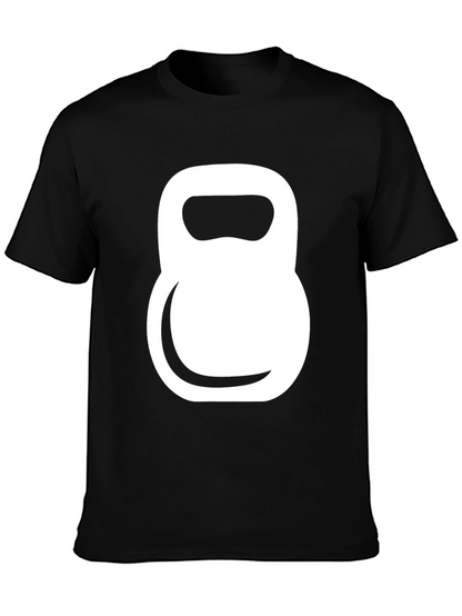 Kettlebell Graphic Tee - Black Cotton Gym Shirt