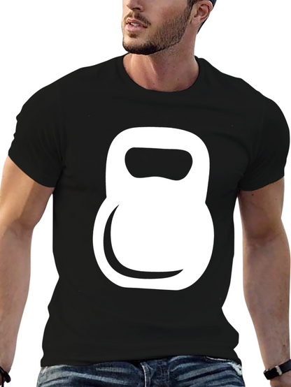 Kettlebell Graphic Tee - Black Cotton Gym Shirt