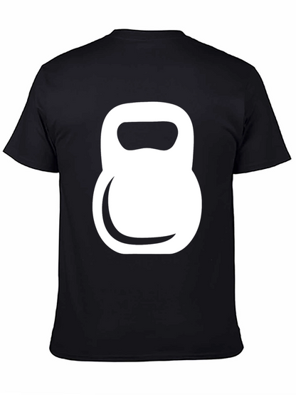 Kettlebell Graphic Tee - Black Cotton Gym Shirt