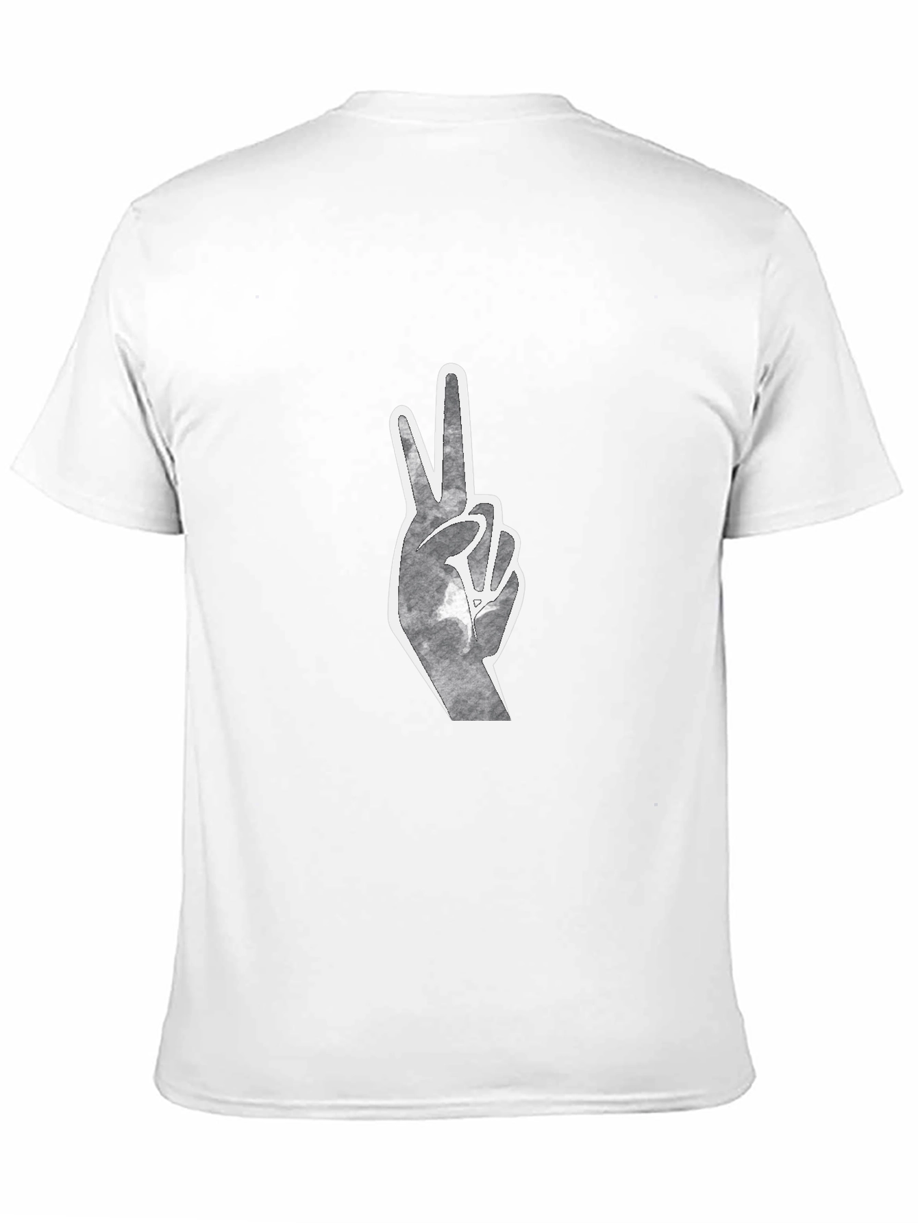 Peace Sign Graphic Tee - Black Cotton Blend