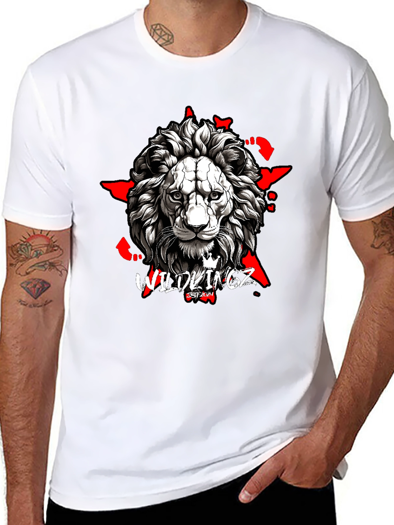 Wildkingz Lion Graphic Tee - Black