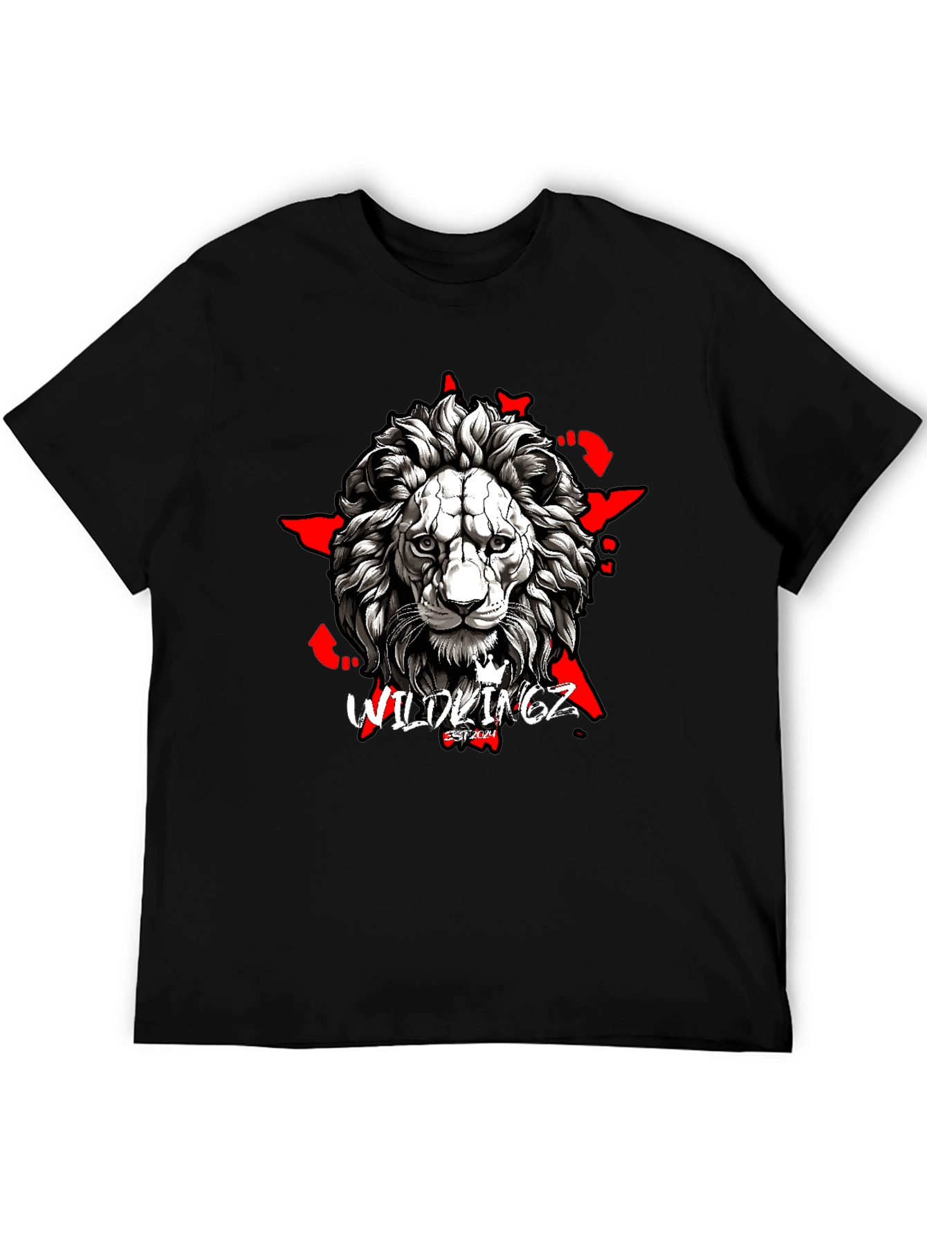 Wildkingz Lion Graphic Tee - Black