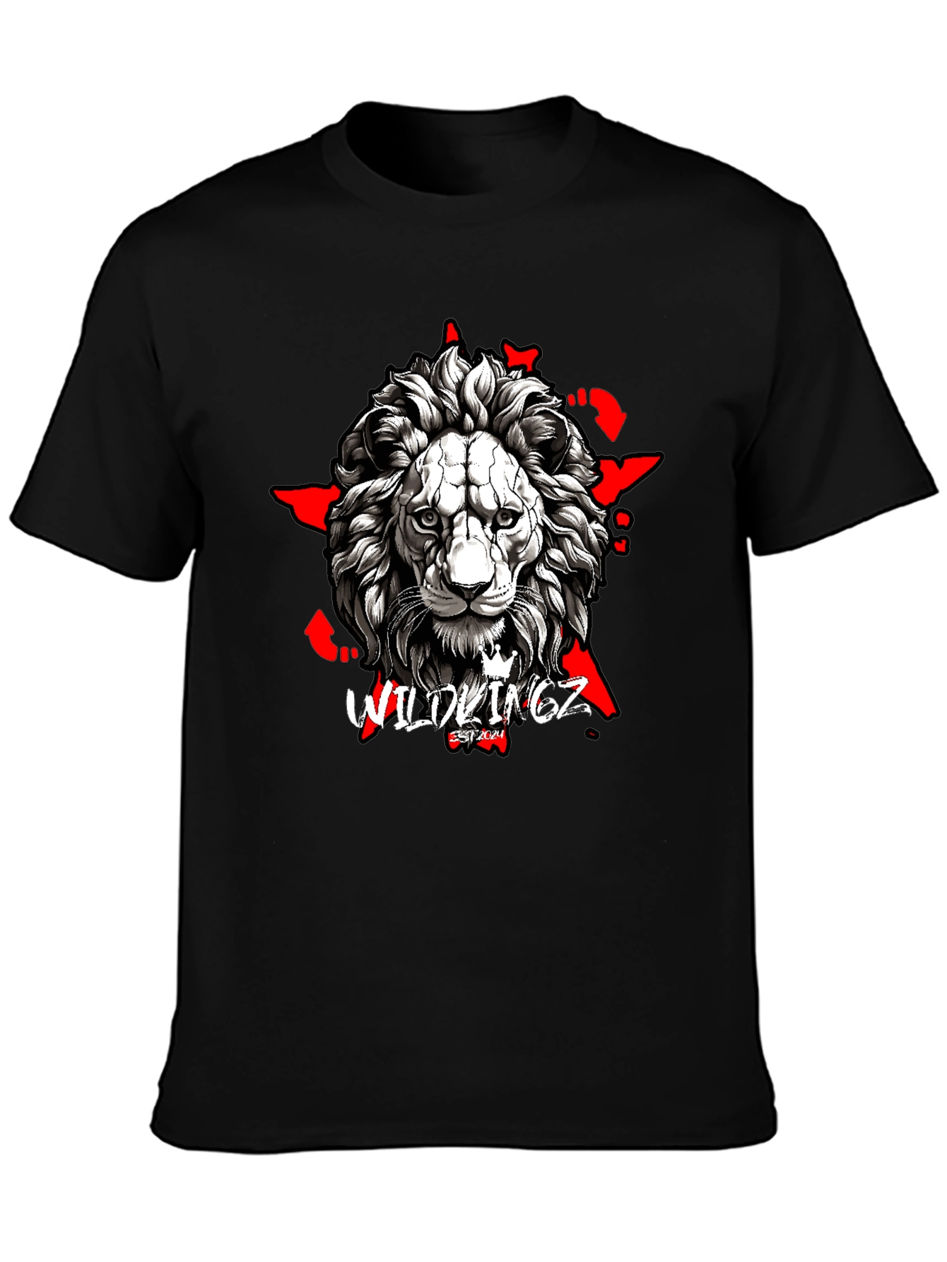 Wildkingz Lion Graphic Tee - Black