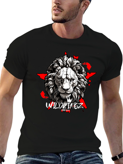 Wildkingz Lion Graphic Tee - Black