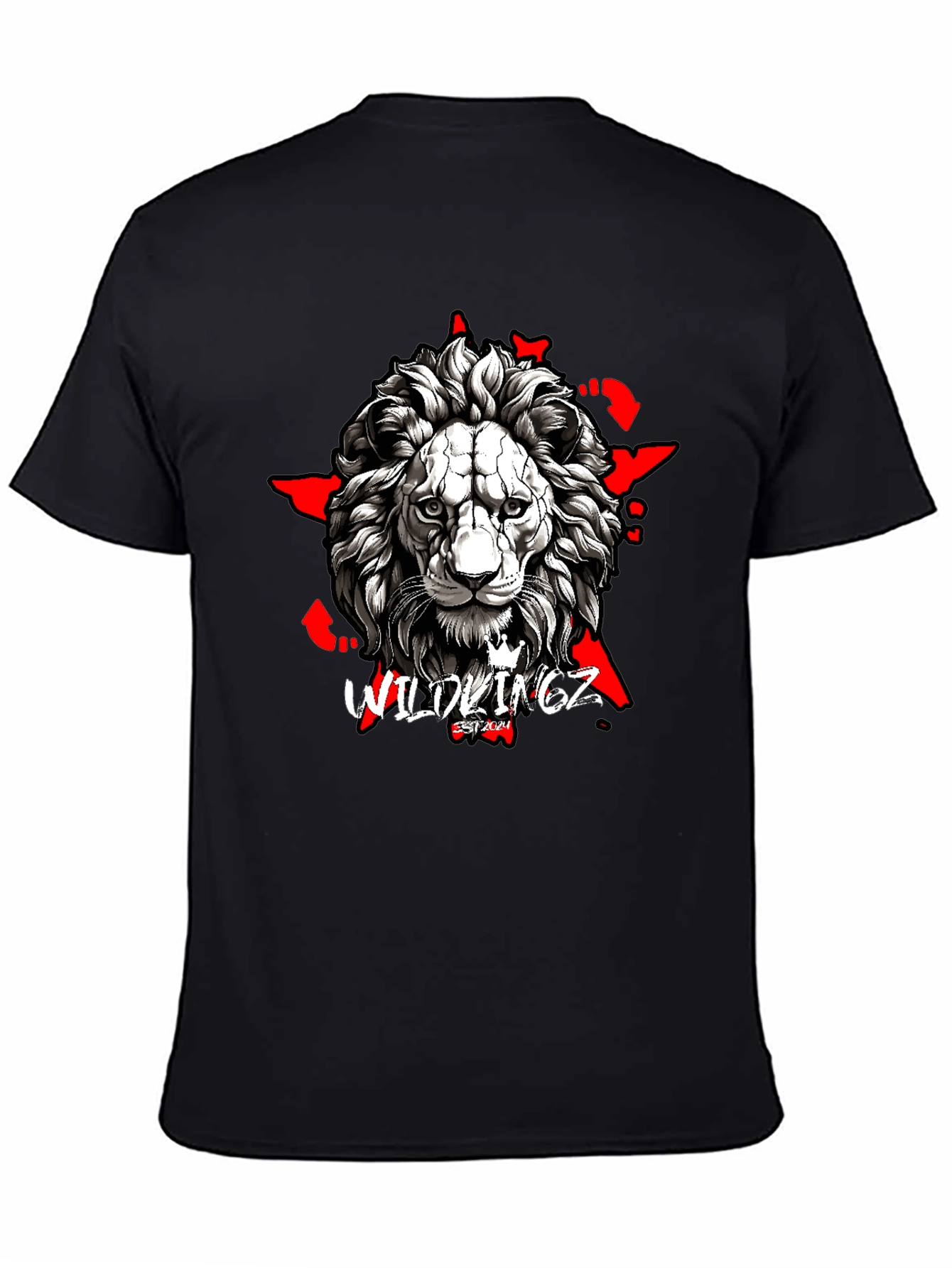 Wildkingz Lion Graphic Tee - Black