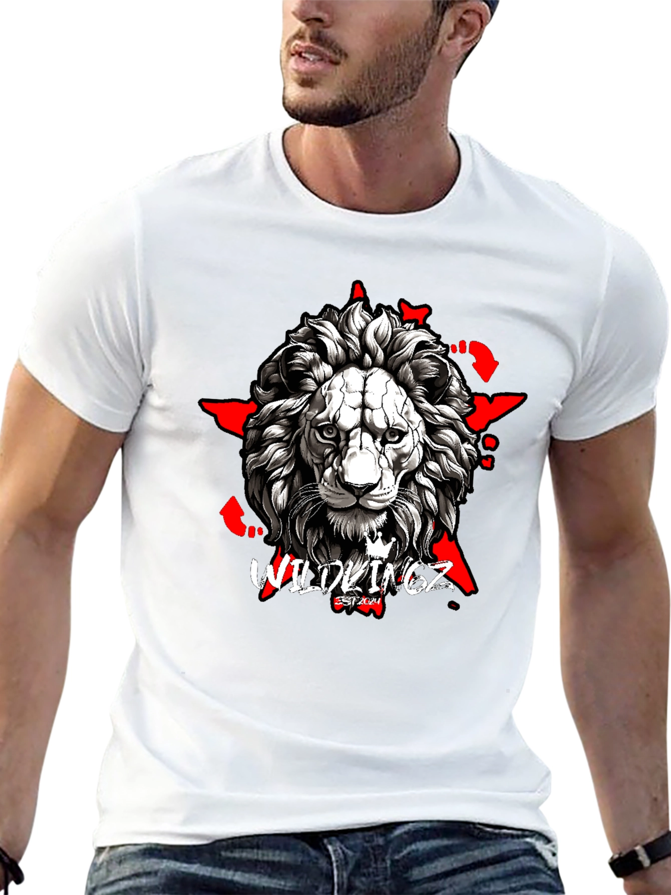 Wildkingz Lion Graphic Tee - Black