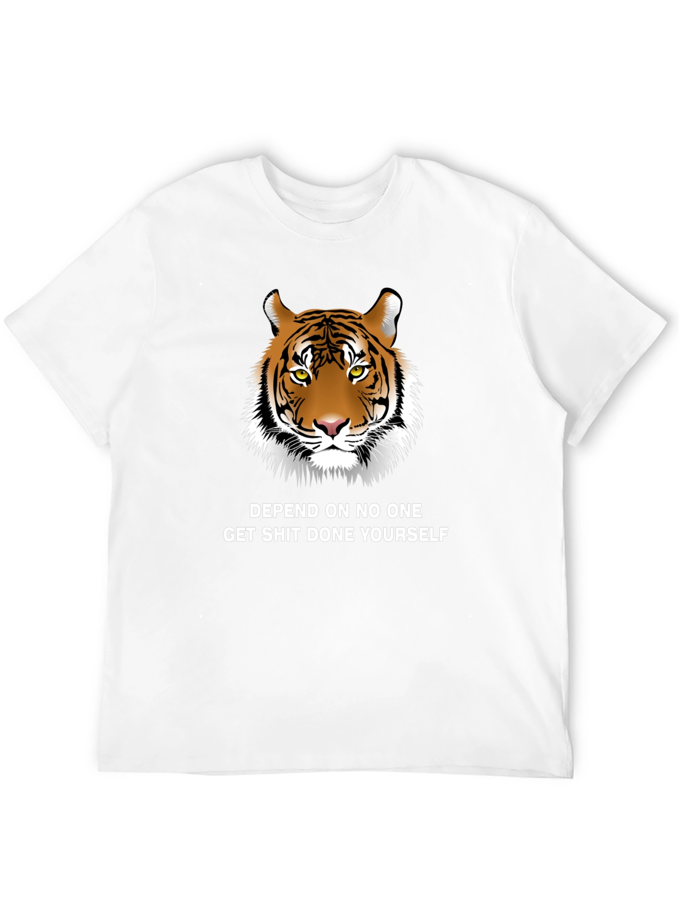 Tiger Graphic Tee - Depend On No One T-Shirt