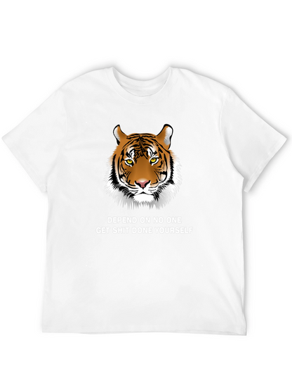 Tiger Graphic Tee - Depend On No One T-Shirt