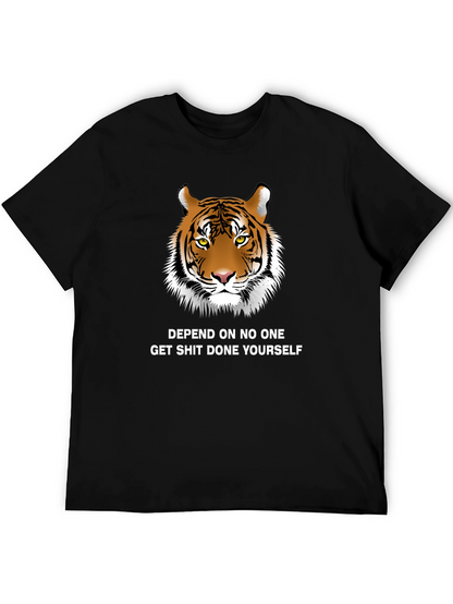 Tiger Graphic Tee - Depend On No One T-Shirt