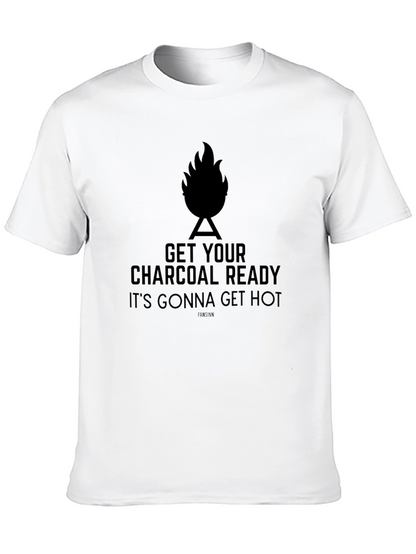 Get Your Charcoal Ready Mens Black BBQ T-Shirt