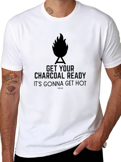 Get Your Charcoal Ready Mens Black BBQ T-Shirt