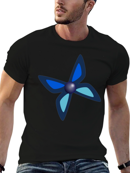 Black Tee with Unique Butterfly-Like Design