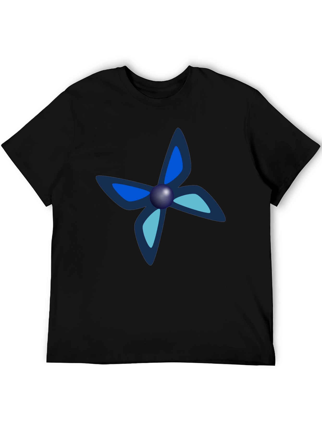 Black Tee with Unique Butterfly-Like Design