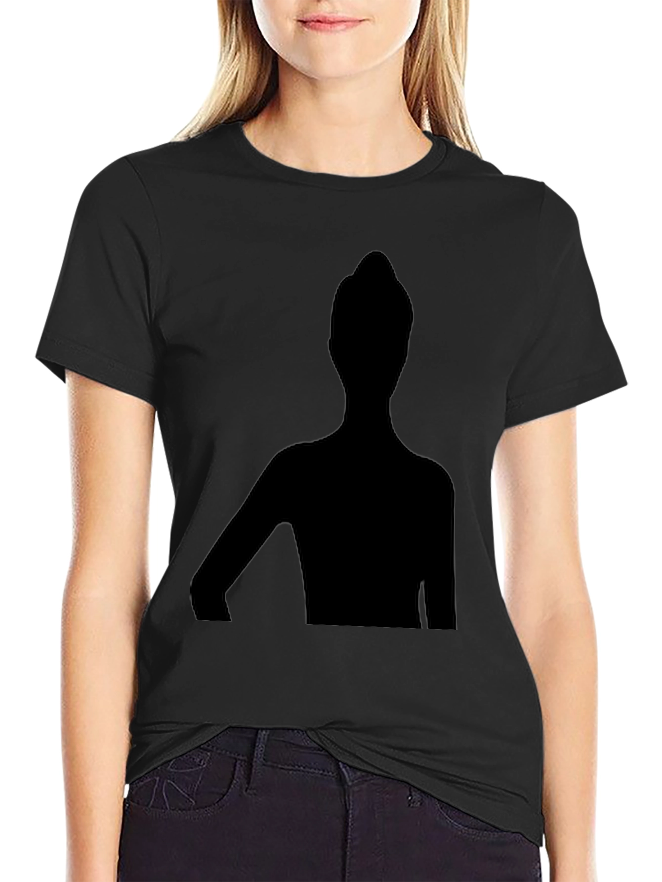 Unique Silhouette Graphic T-Shirt - Stylish Black Tee