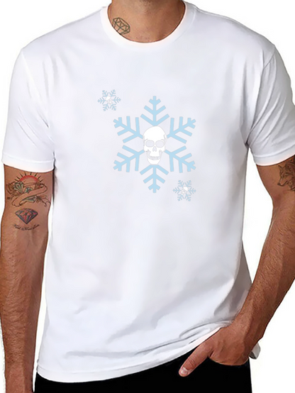 Skull Snowflake Graphic T-Shirt