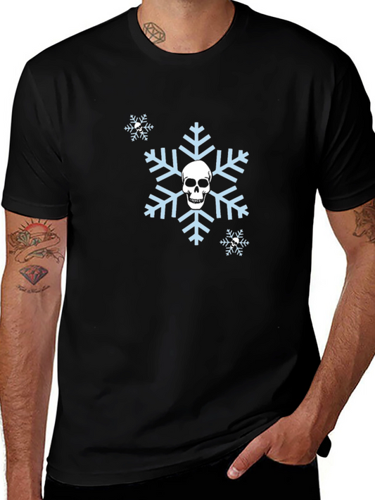 Skull Snowflake Graphic T-Shirt