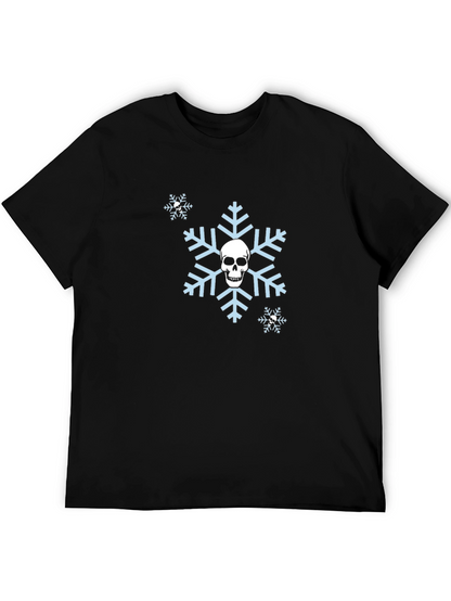 Skull Snowflake Graphic T-Shirt