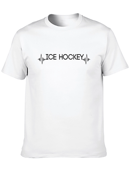 Ice Hockey Heartbeat T-Shirt - Sporty Graphic Tee