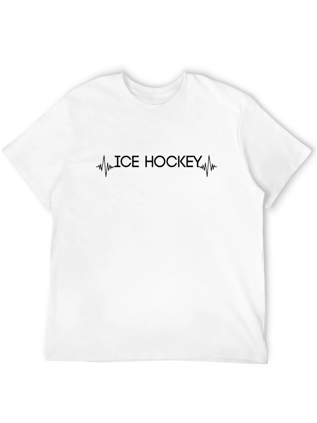 Ice Hockey Heartbeat T-Shirt - Sporty Graphic Tee