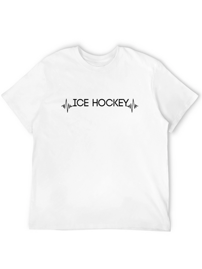 Ice Hockey Heartbeat T-Shirt - Sporty Graphic Tee