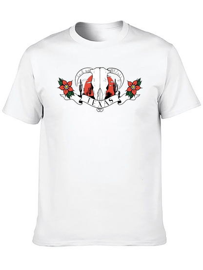 Texas Graphic T-Shirt | Western Bull Skull Tee