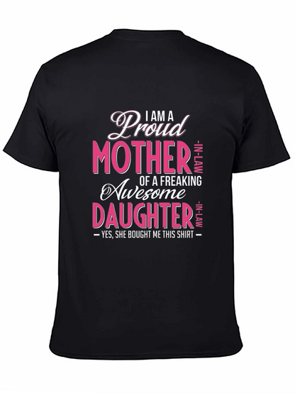 Proud Mother In-Law Awesome Daughter Graphic T-Shirt