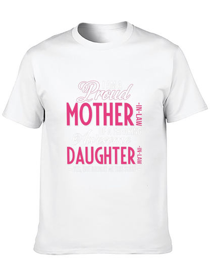 Proud Mother In-Law Awesome Daughter Graphic T-Shirt