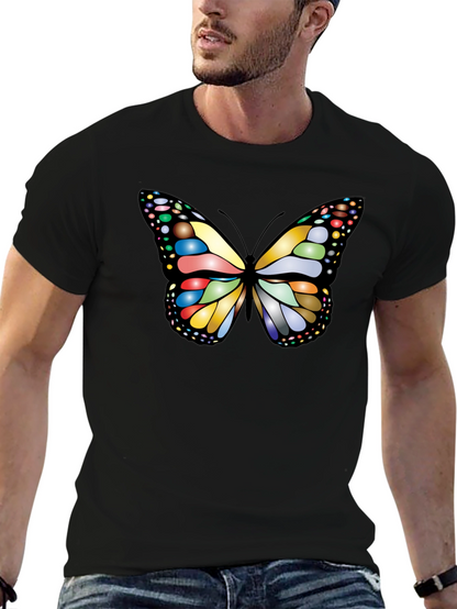 Butterfly Graphic Tee - Black Cotton T-Shirt