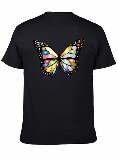 Butterfly Graphic Tee - Black Cotton T-Shirt