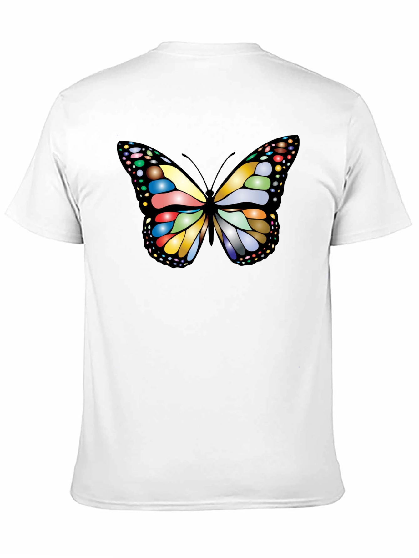 Butterfly Graphic Tee - Black Cotton T-Shirt