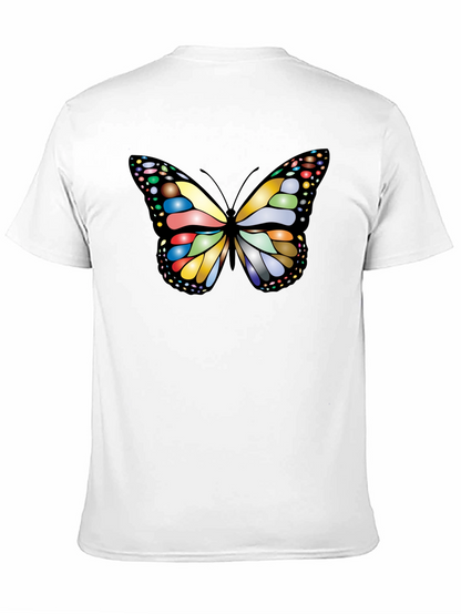 Butterfly Graphic Tee - Black Cotton T-Shirt