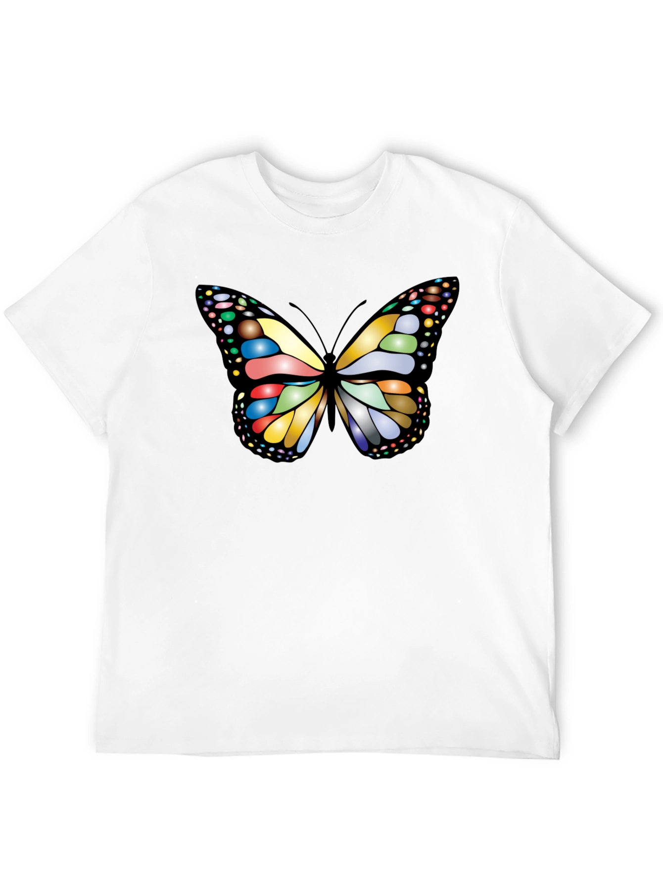 Butterfly Graphic Tee - Black Cotton T-Shirt