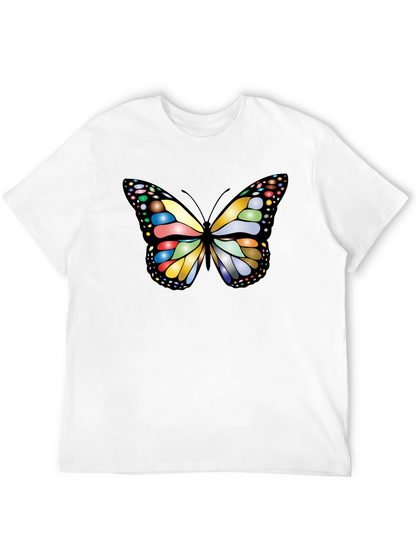 Butterfly Graphic Tee - Black Cotton T-Shirt