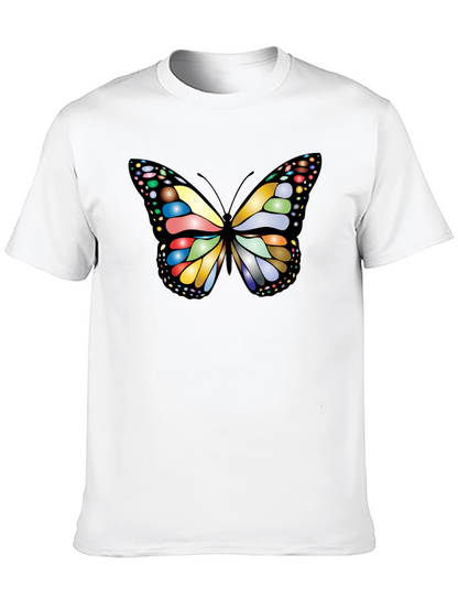 Butterfly Graphic Tee - Black Cotton T-Shirt