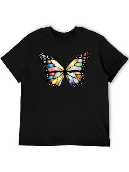 Butterfly Graphic Tee - Black Cotton T-Shirt