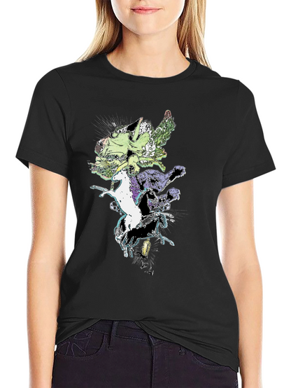Fantasy Creature T-Shirt - Black Cotton Tee