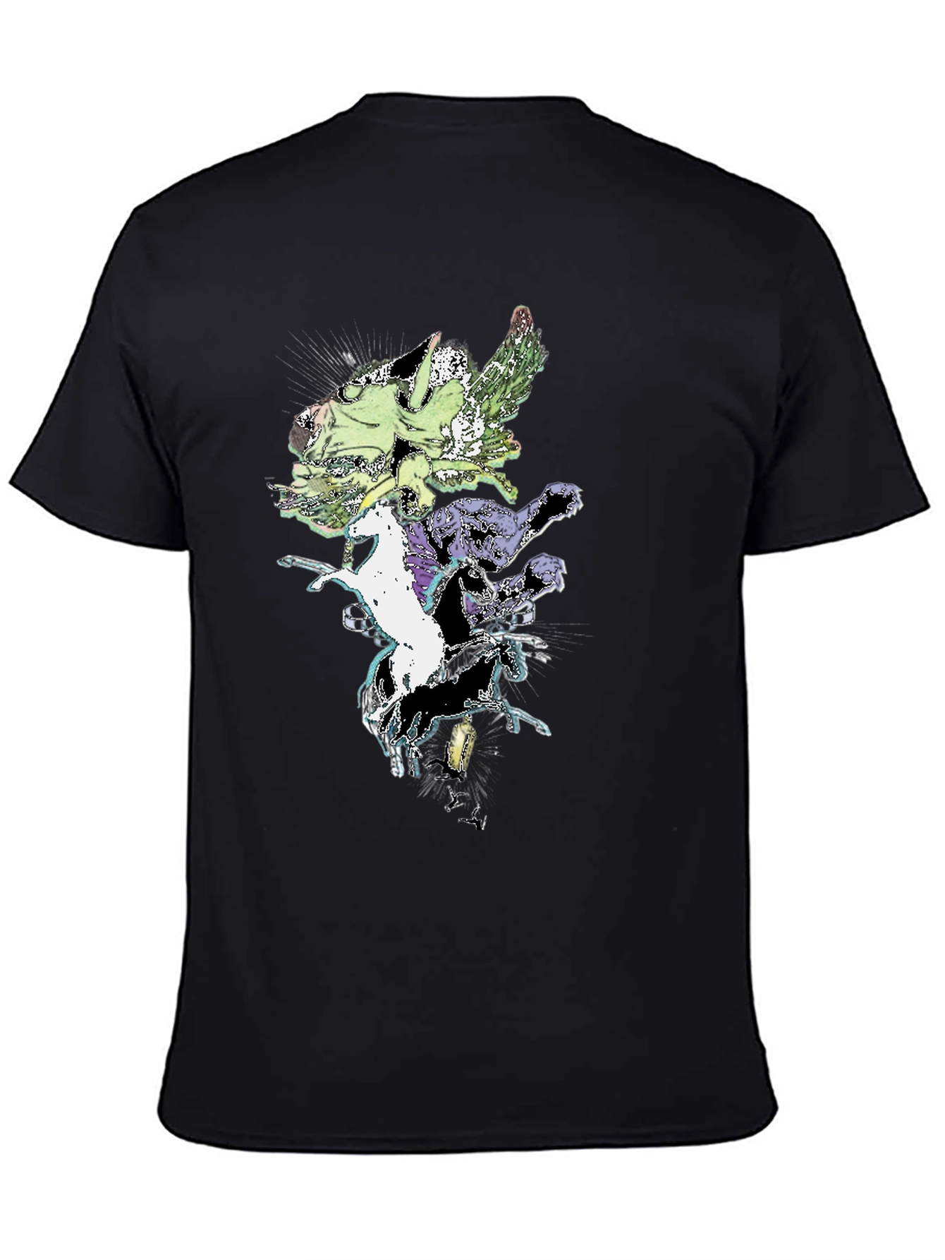 Fantasy Creature T-Shirt - Black Cotton Tee