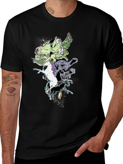 Fantasy Creature T-Shirt - Black Cotton Tee