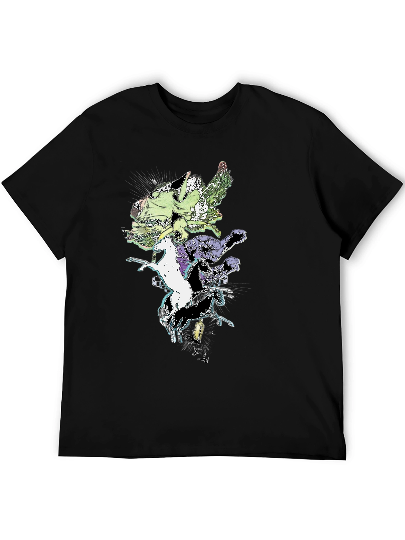 Fantasy Creature T-Shirt - Black Cotton Tee
