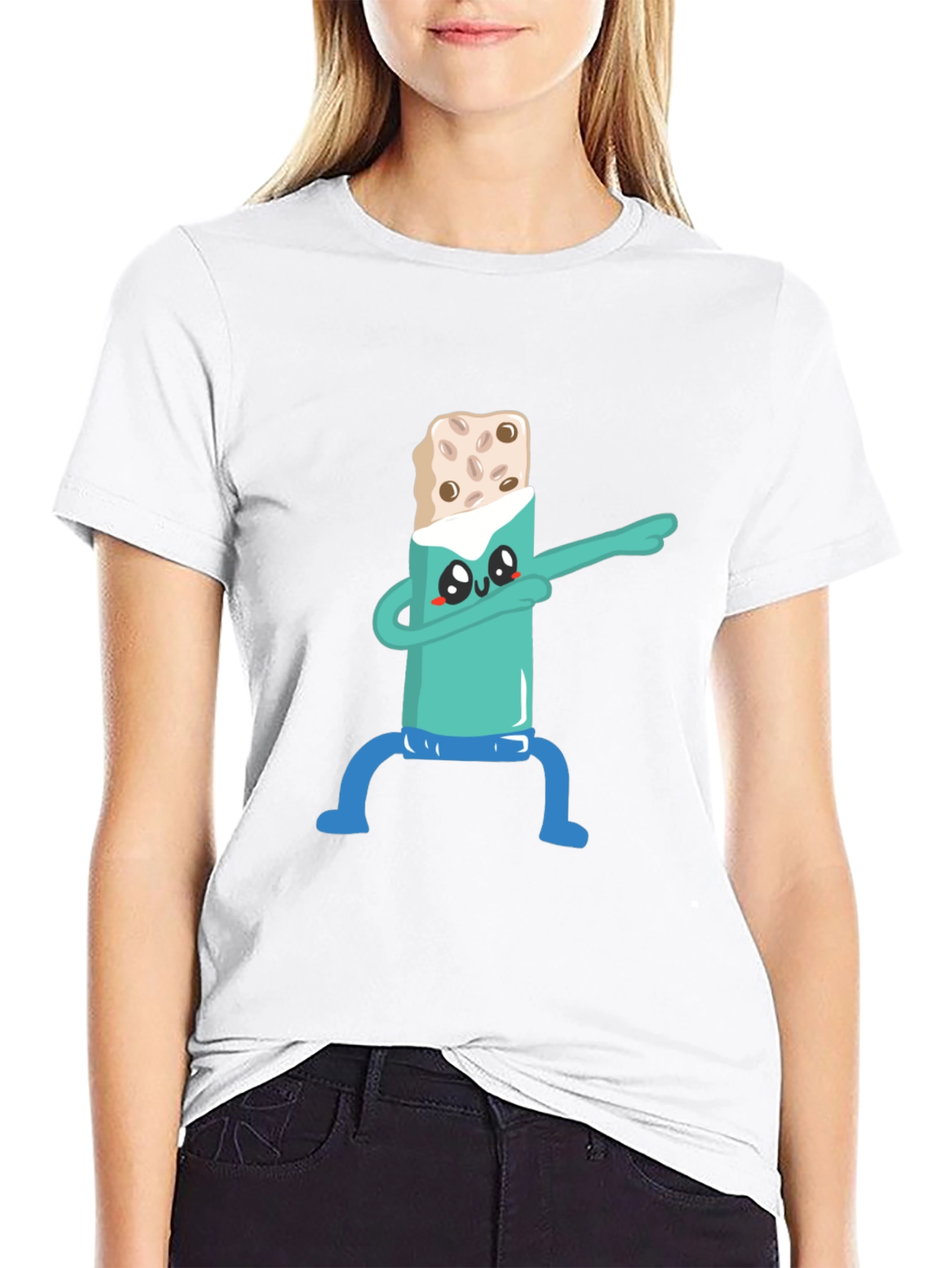 Dabbing Burrito T-Shirt - Funny Cartoon Tee
