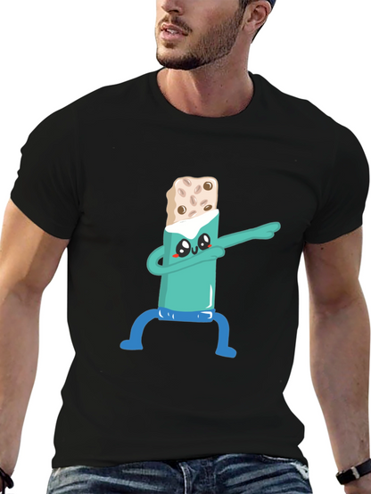 Dabbing Burrito T-Shirt - Funny Cartoon Tee
