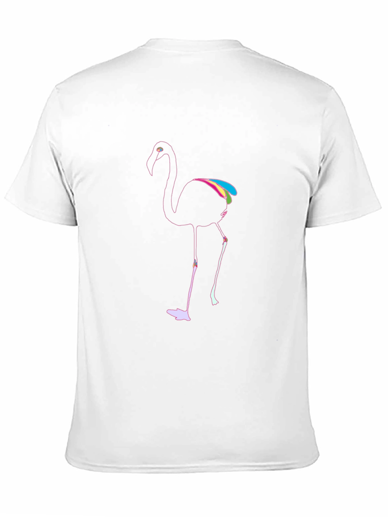 Mens Black Flamingo Graphic T-Shirt