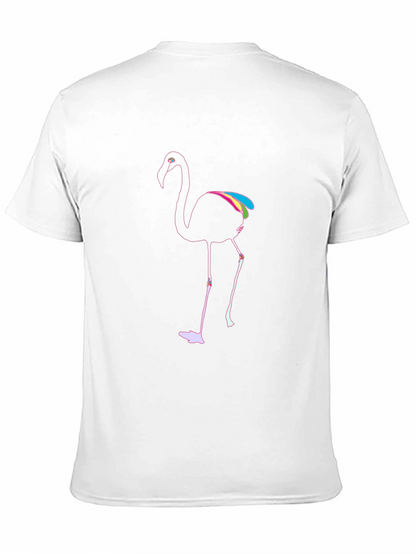 Mens Black Flamingo Graphic T-Shirt