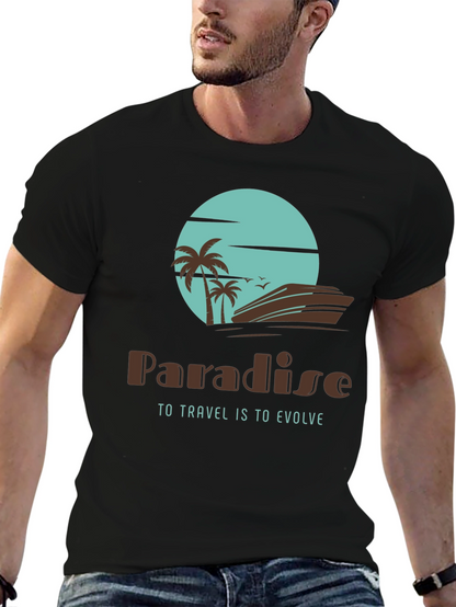Paradise Travel T-Shirt - Island Getaway Design