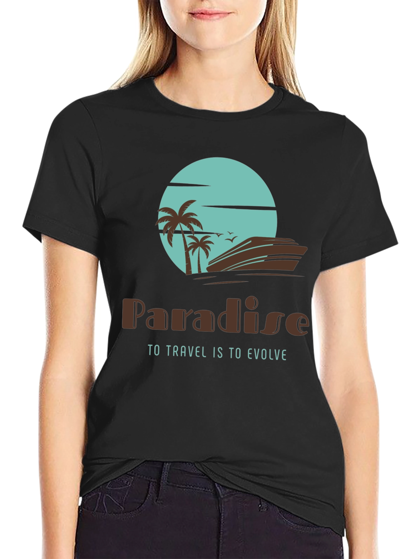 Paradise Travel T-Shirt - Island Getaway Design