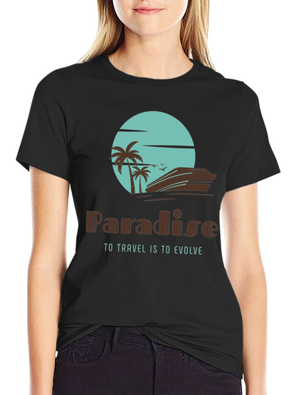 Paradise Travel T-Shirt - Island Getaway Design