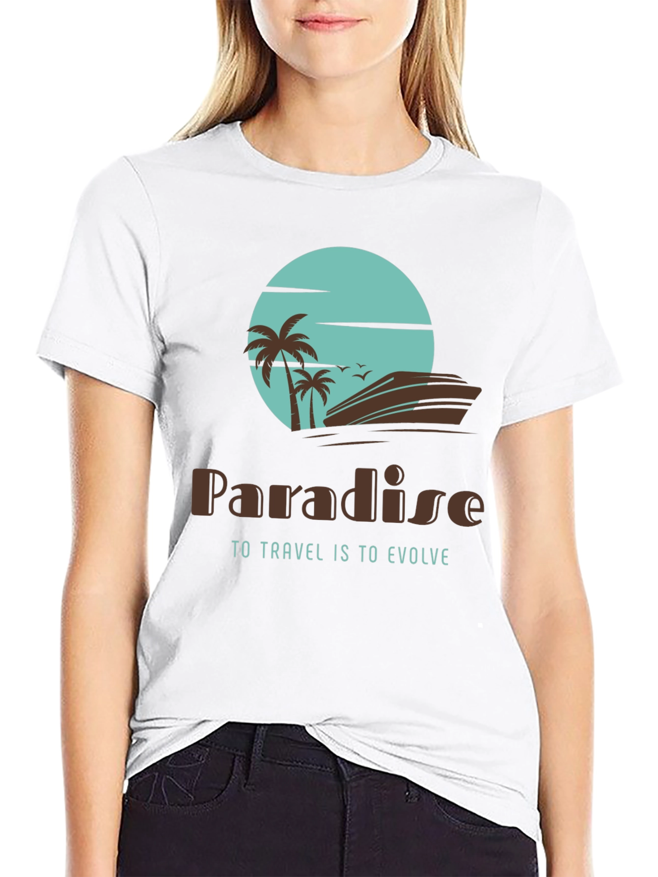 Paradise Travel T-Shirt - Island Getaway Design